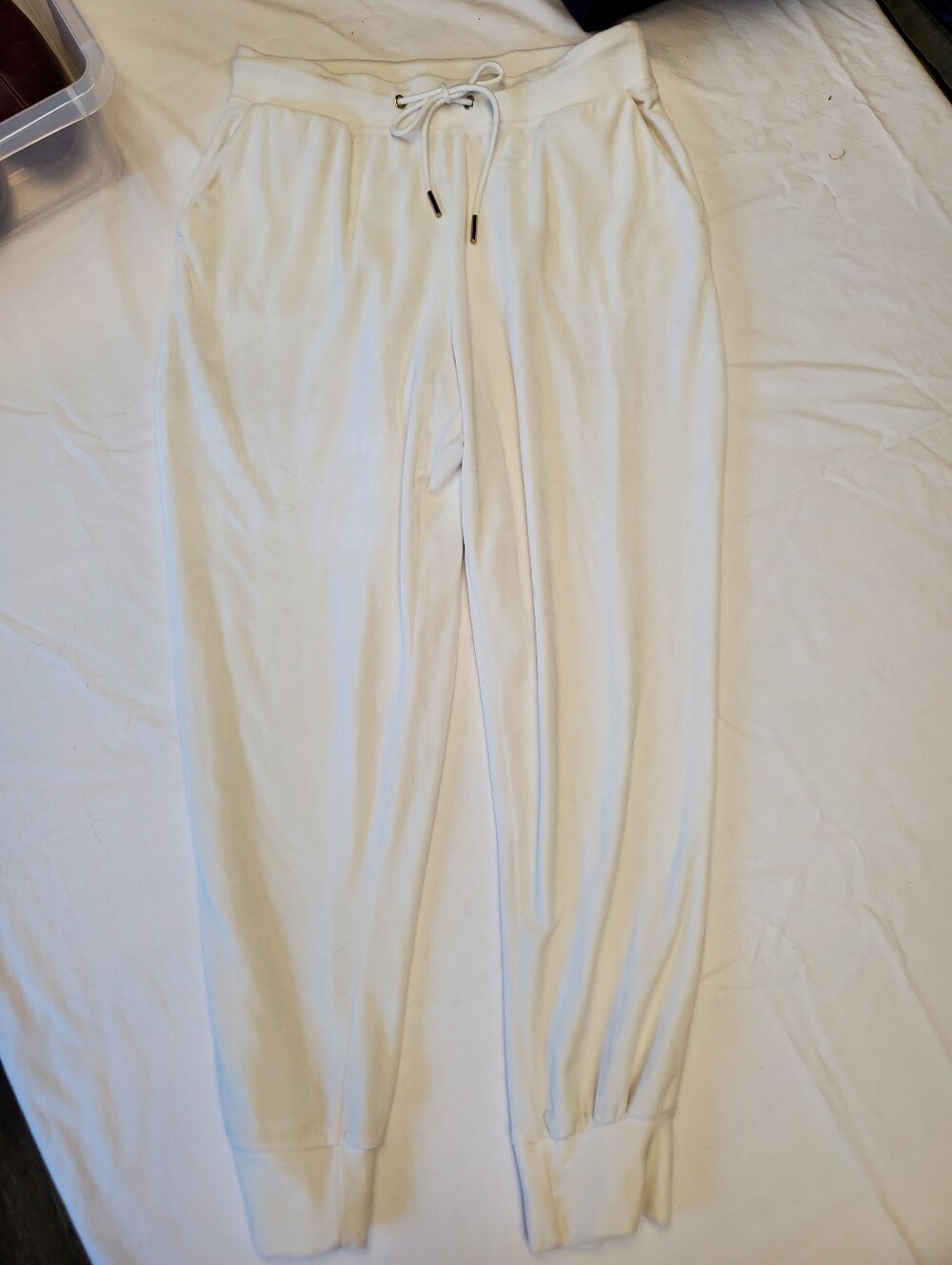 Truth by Republic Womens M Ivory Lounge Joggers Drawstring Cuffed Pants